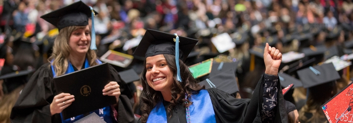 College of Education student smiling at Commencement
